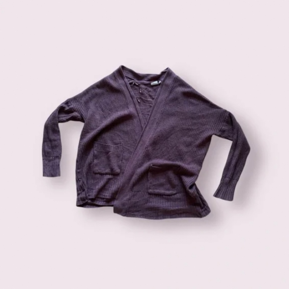 Purple Knit Cardigan